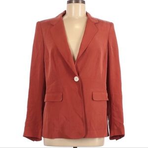 Lafayette 148 New York Blazer Silk Orange Size 6